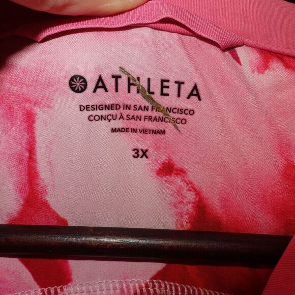 NEW Athleta Run With It Printed Jacket pink Women's Plus Size 3X - Picture 9 of 14